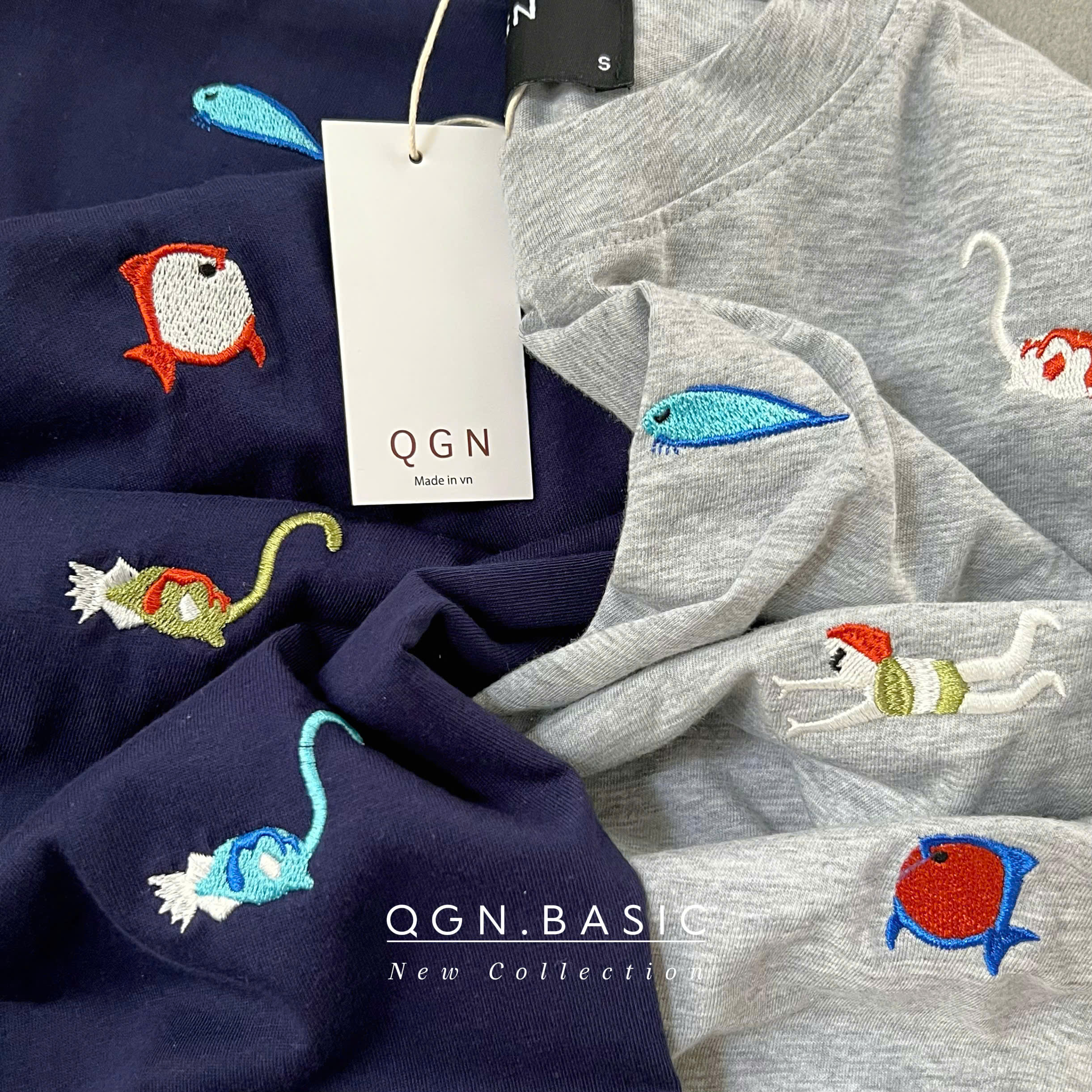 Áo thun thêu 2M ( XANH ĐEN )_thumbnail_6