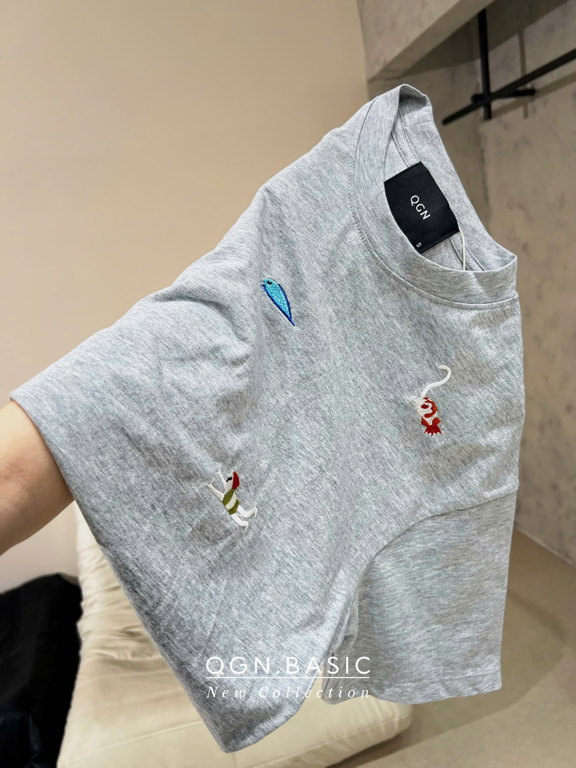 Áo thun thêu 2M ( XANH ĐEN )_thumbnail_4