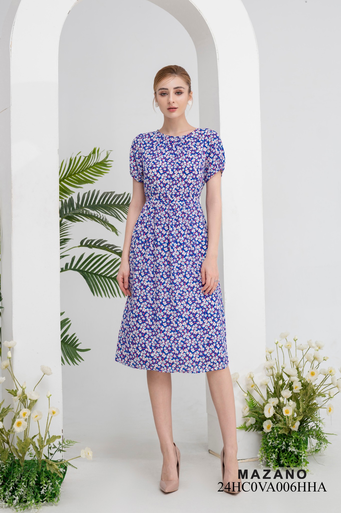 Đầm dạo phố hoa nhí xếp nhún chân_thumbnail_0