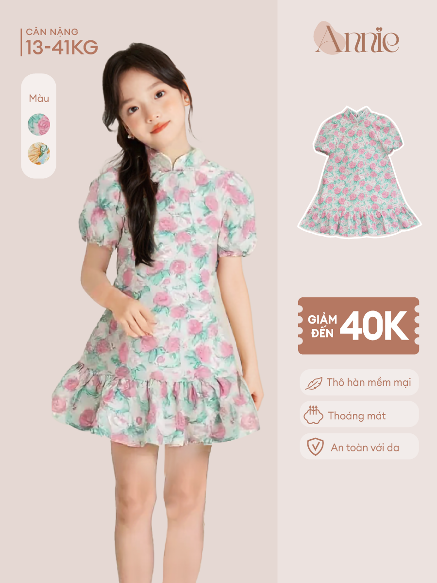 Váy hoa đính cúc ngọc VA23058_thumbnail_2