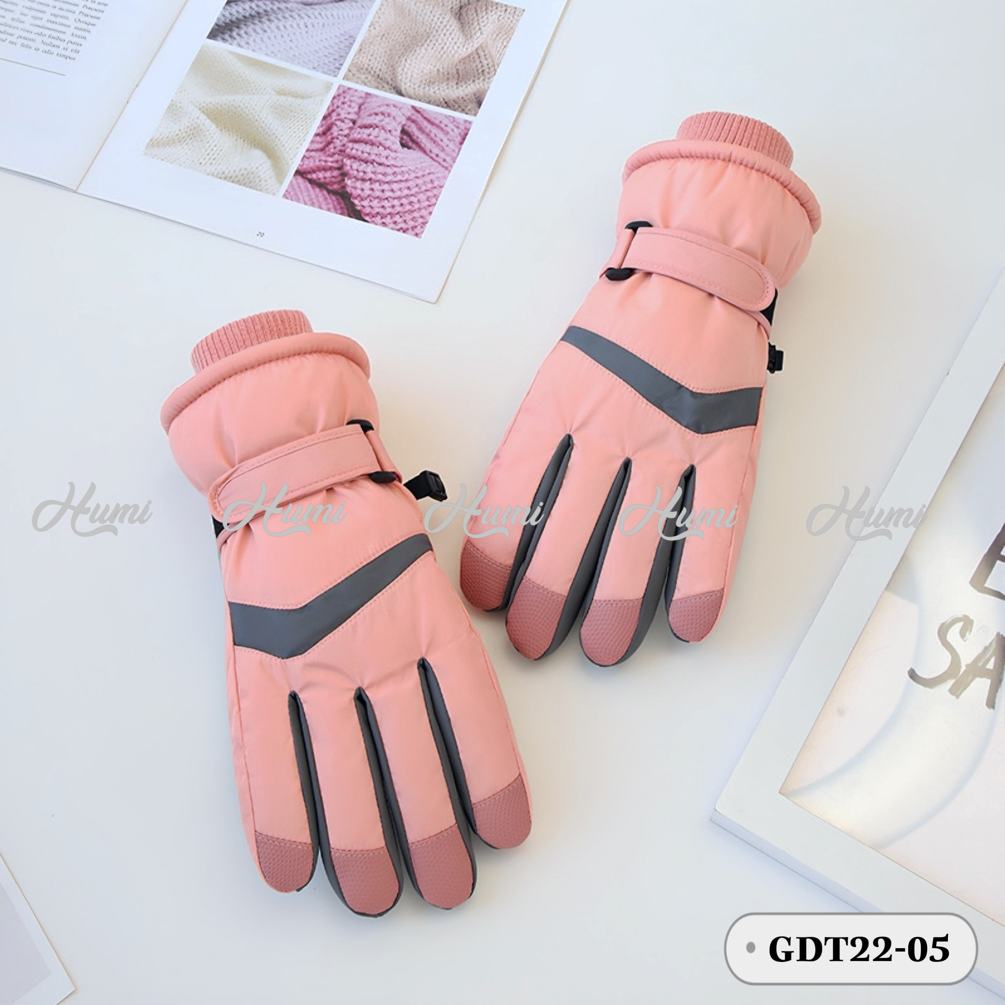GĂNG TAY ĐI TUYẾT (GDT22-05 Hồng)