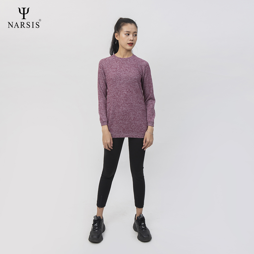 ÁO THU ĐÔNG NỮ L0041 NARSIS VẢI LEN COTTON ẤM ÁP, THOÁNG MÁT, GIỮ ẤM TỐT, MỀM MẠI_thumbnail_2