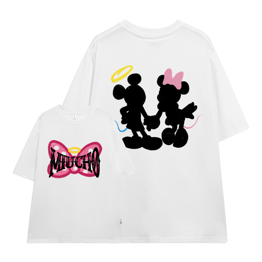 Áo thun cặp đôi couple nhà chuột from rộng ATD1339 Miucho vải cotton thoáng mát cổ tròn in mix_thumbnail_0