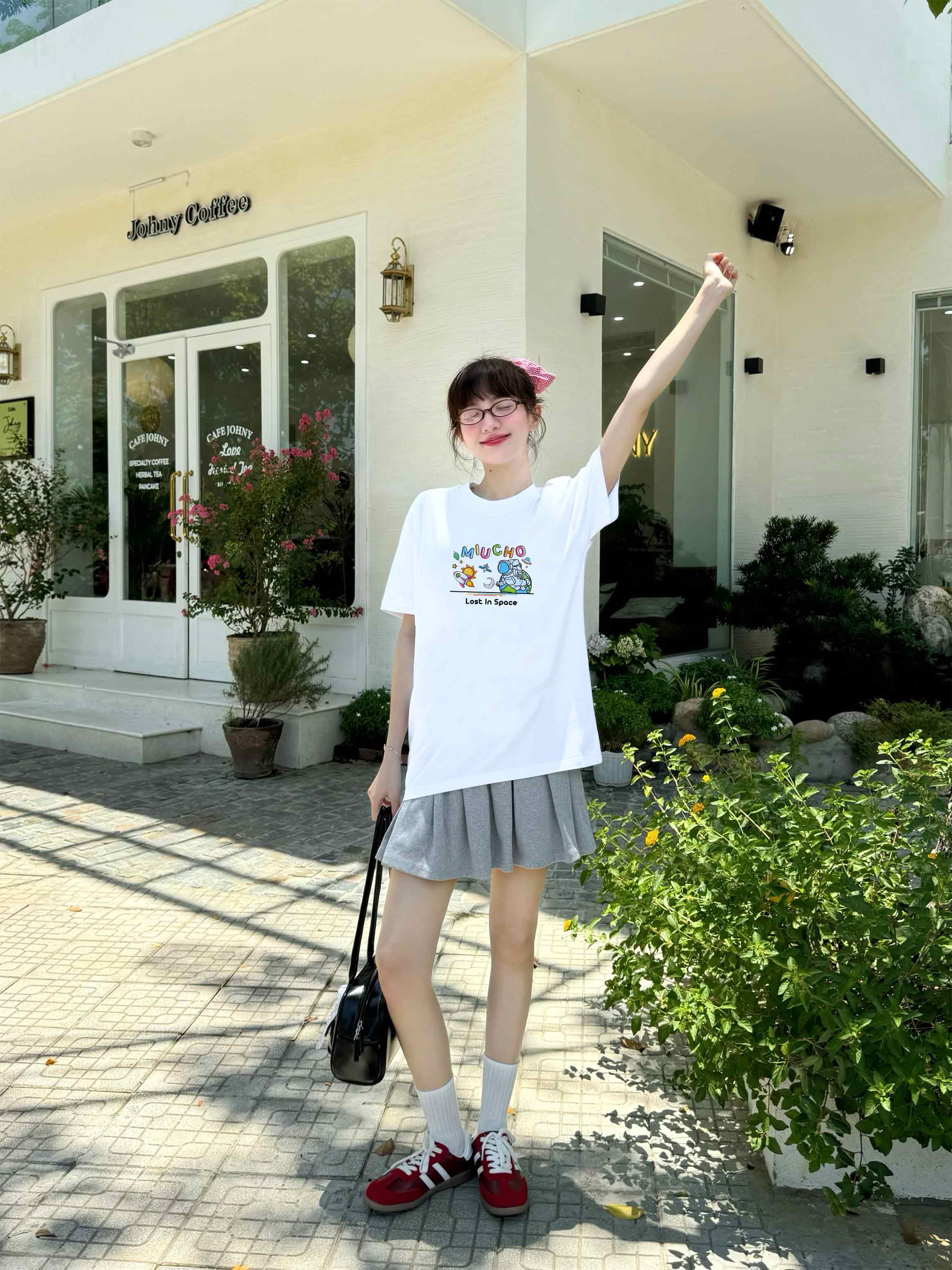 Áo thun nữ form rộng vải cotton 4 chiều thoáng mát ATD1680 Miucho in mix_thumbnail_5