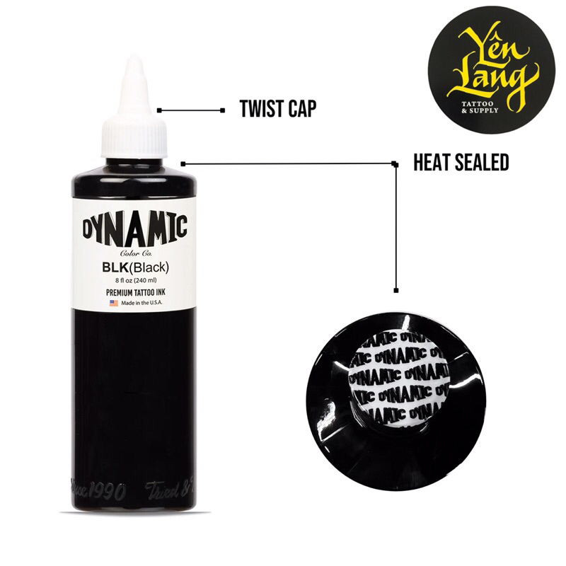Dynamic Tattoo Ink Black (BLK) - 8 oz.