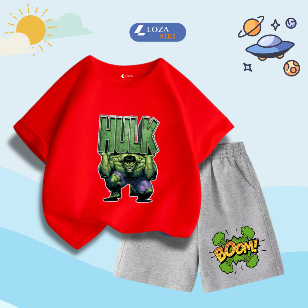 Bộ đồ bé trai in hình 'Mavel - Hulk' - Loza Kids SB339_thumbnail_11
