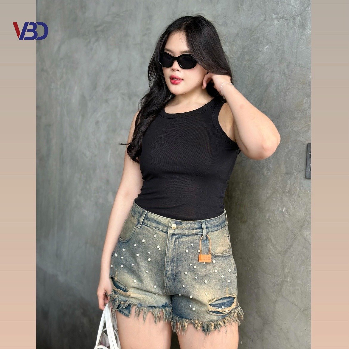 Quần short jean túi lòi đính ngọc bigsize QSJ10020 dành cho nàng béo mập từ 55-90kg_thumbnail_8