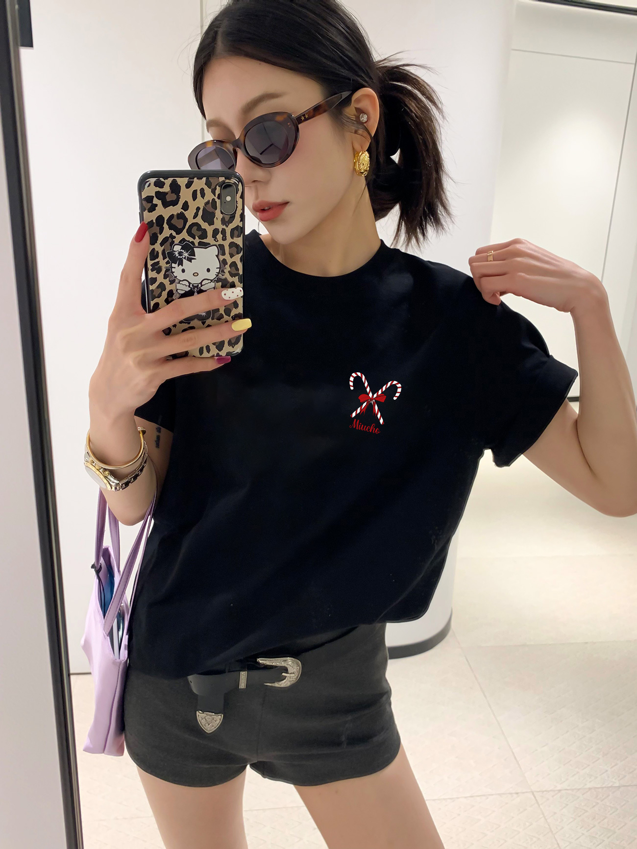 Áo thun nữ giáng sinh noel form vừa regular vải cotton 4c thoáng mát 1763 Miucho Chic Chic in basic_thumbnail_3