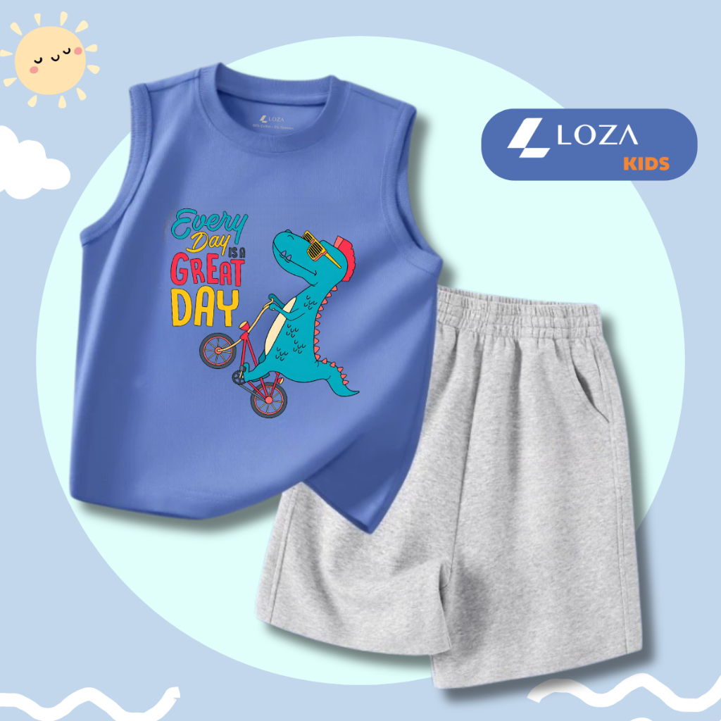 Bộ ba lỗ bé trai in hình Khủng long - Loza Kids BL238_thumbnail_4