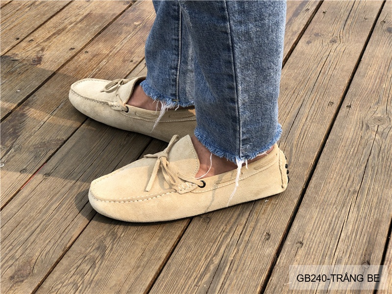 GB240 - Giày lười nam da heo kiểu Anh, đế bệt êm chân, phối nơ bướm thanh lịch_thumbnail_3