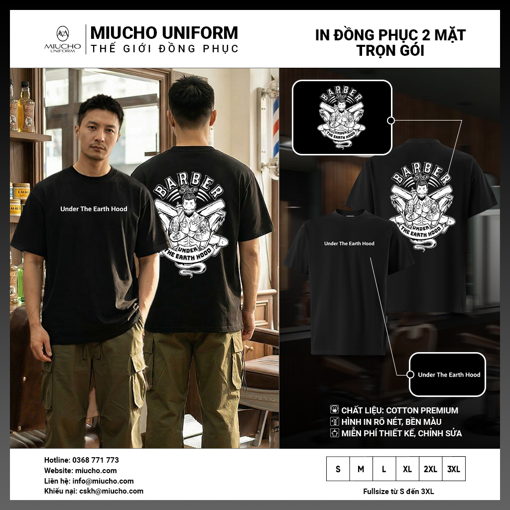 Áo thun form rộng thiết kế như yêu cầu 3624