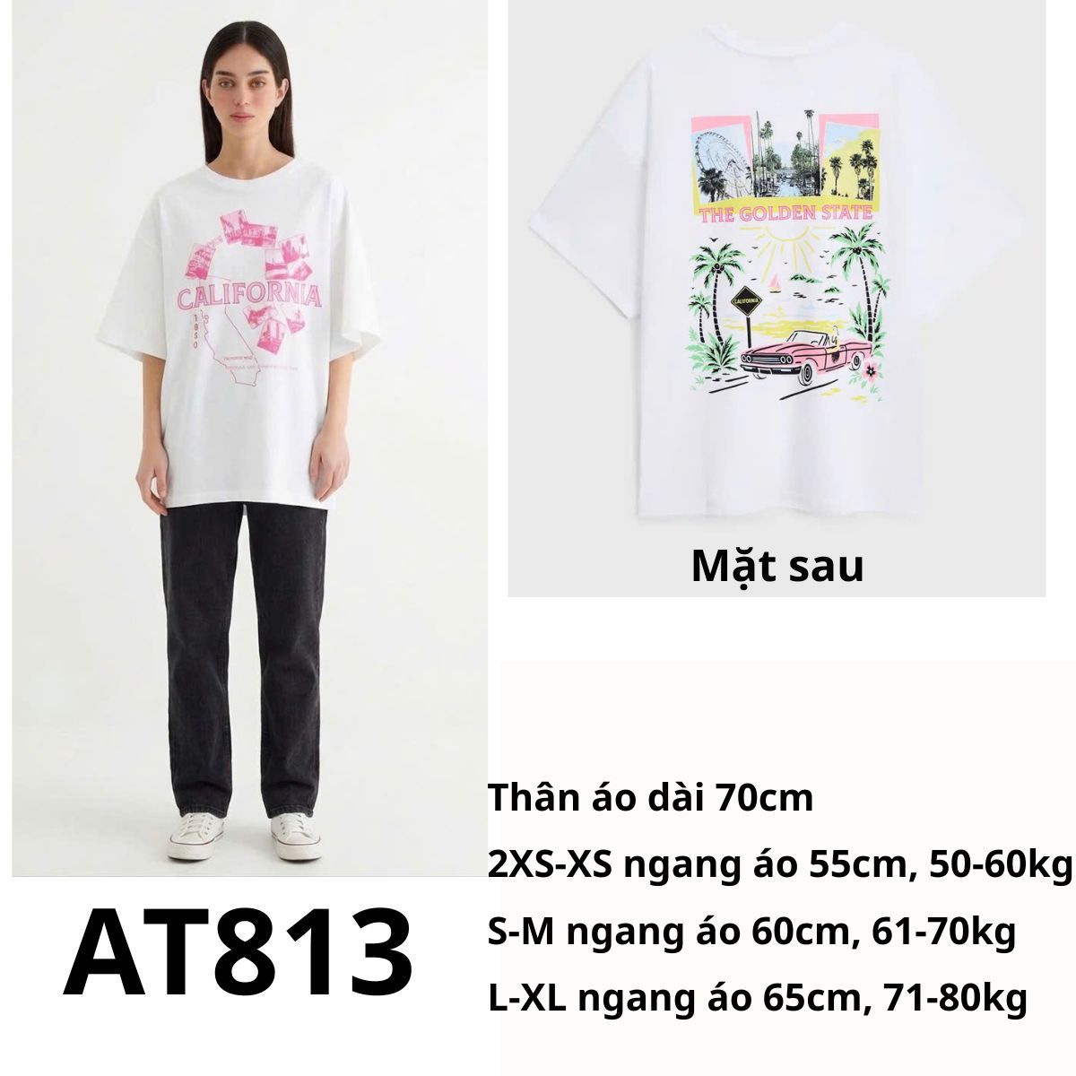 AT813 ÁO THUN TRẮNG GJ