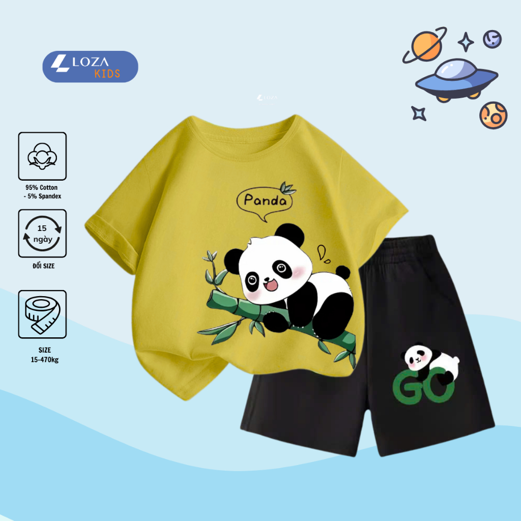 Bộ đồ bé trai in hình Gấu Panda -  Loza Kids SB233_thumbnail_8