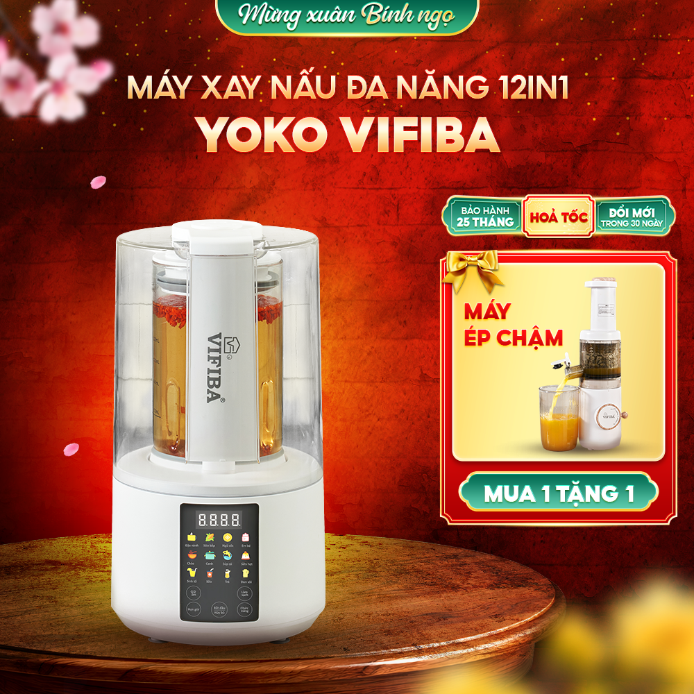 Máy Xay Nấu Đa Năng Yoko Vifiba - TẶNG MÁY ÉP CHẬM MINI