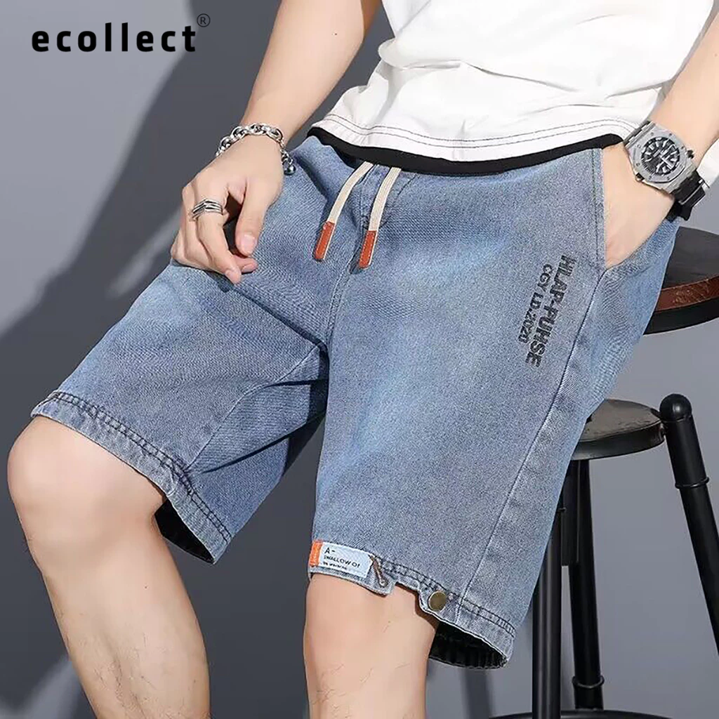Quần Short Nam Denim ECOLLECT cạp chun cao cấp