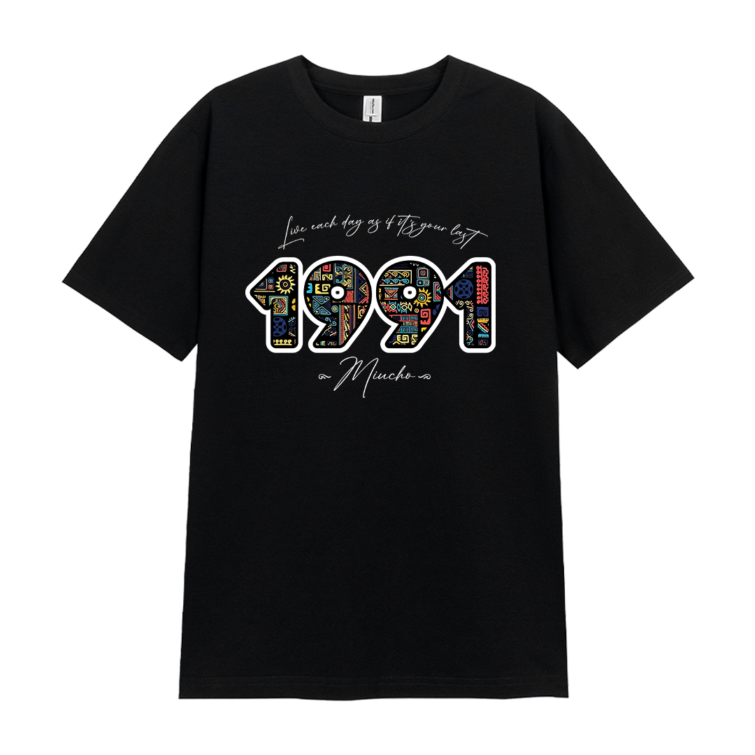 Áo thun nữ in năm sinh 1991 form vừa regular vải cotton 4c thoáng mát ARD1778 Miucho Chic in mix_thumbnail_8