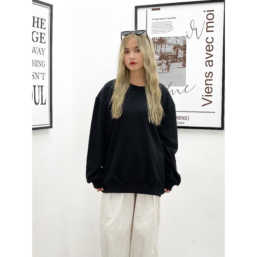 Áo sweater nữ form rộng STT01 Miucho vải chân cua in basic_thumbnail_1
