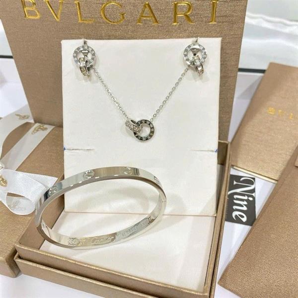 set ba món vòng cổ tai la mã PVL titan.