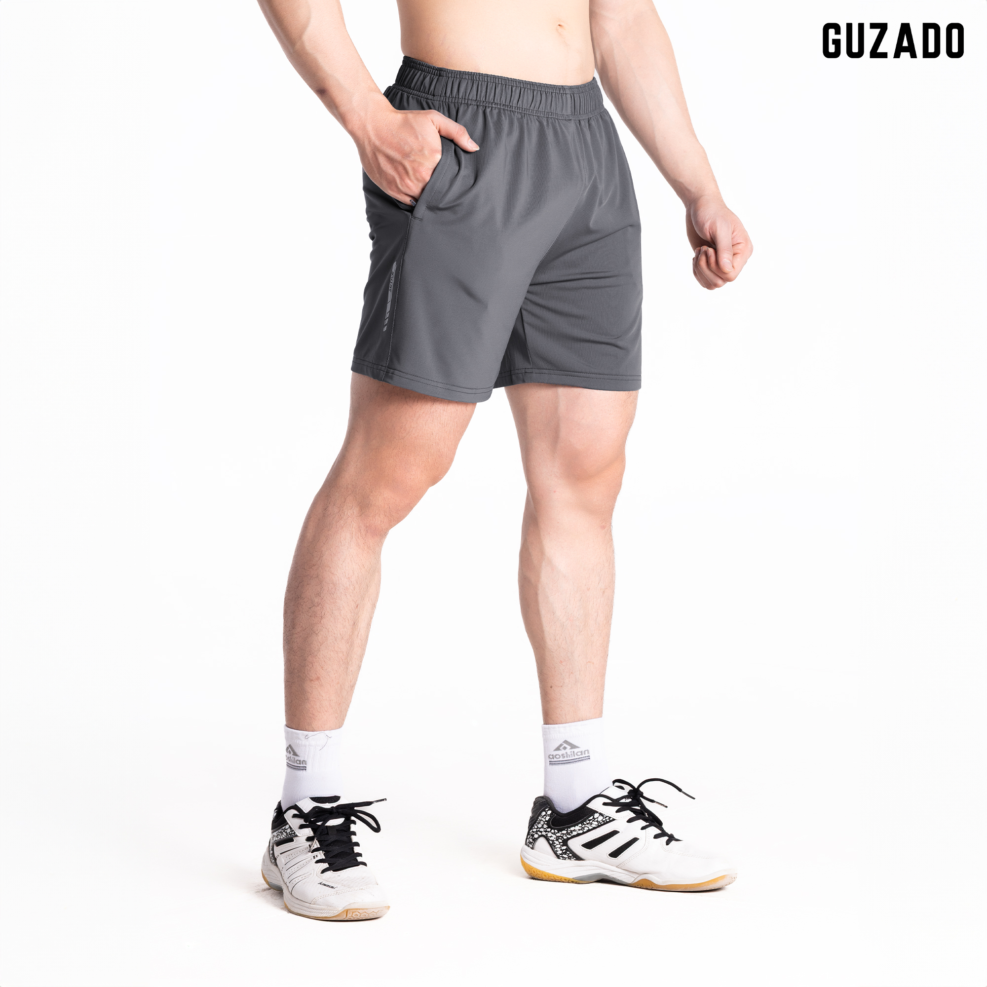 Quần Đùi Nam GUZADO Dáng Run, Vận Động Thoải Mái GSR10