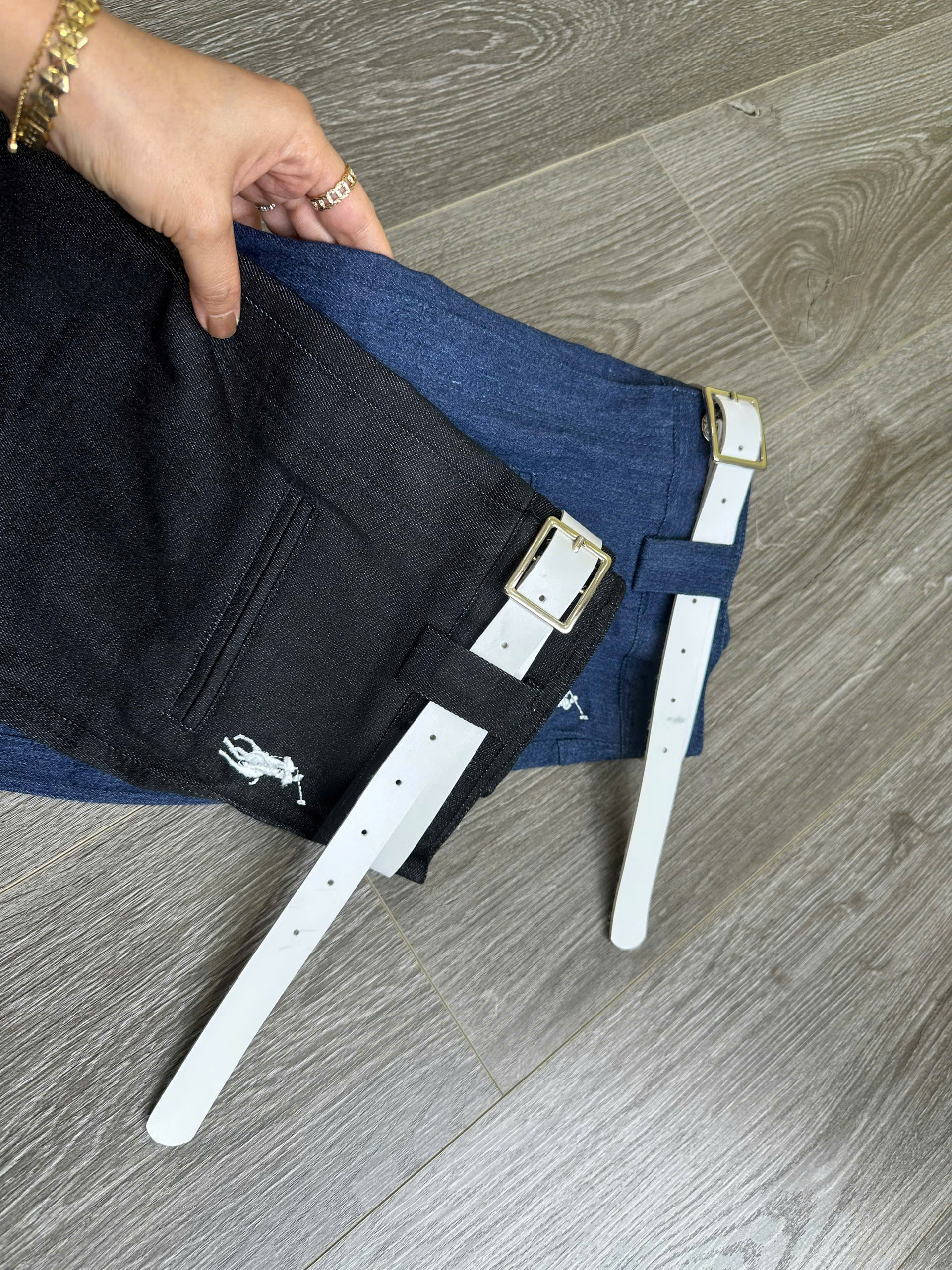 Quần short thêu ngựa kèm belt ( XANH )_thumbnail_8