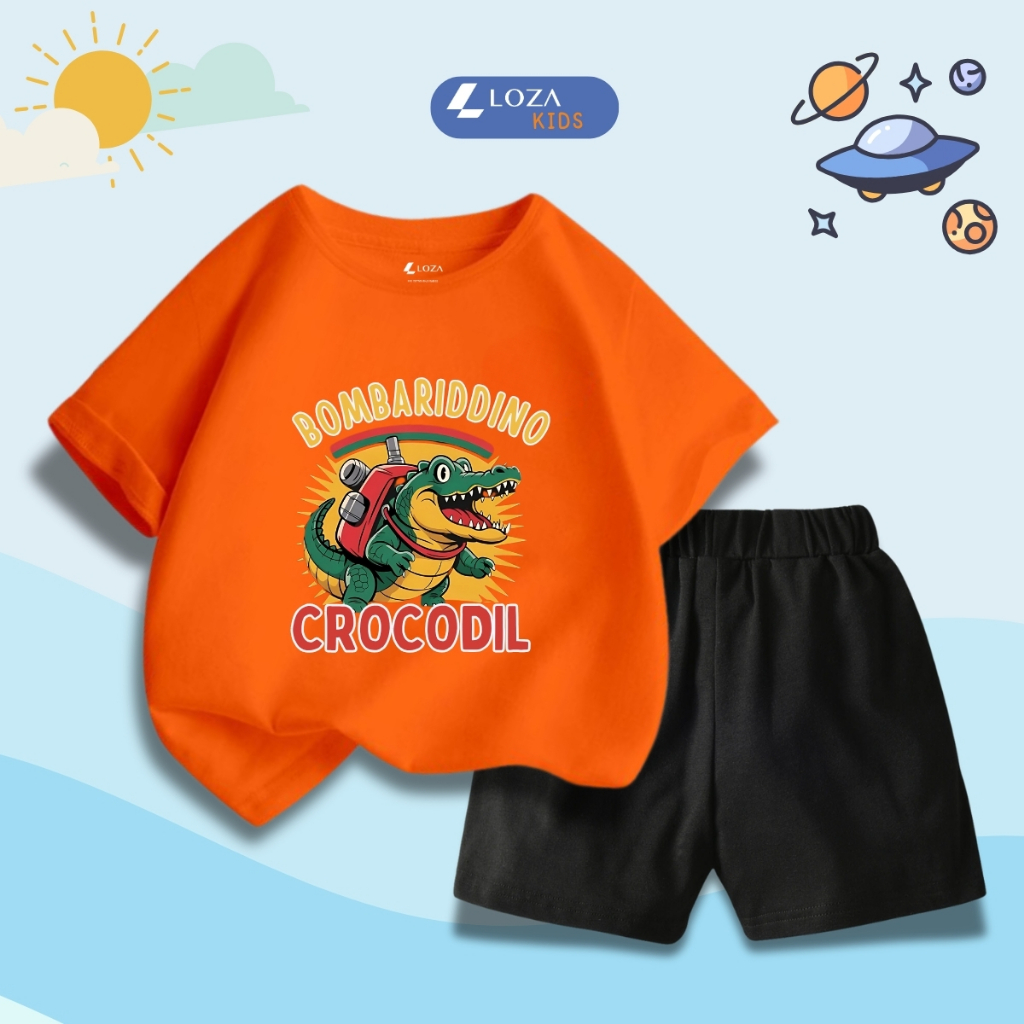 Bộ đồ bé trai in hình 'BOMBARIDDINO CROCODIL' - Loza Kids SB415_thumbnail_6