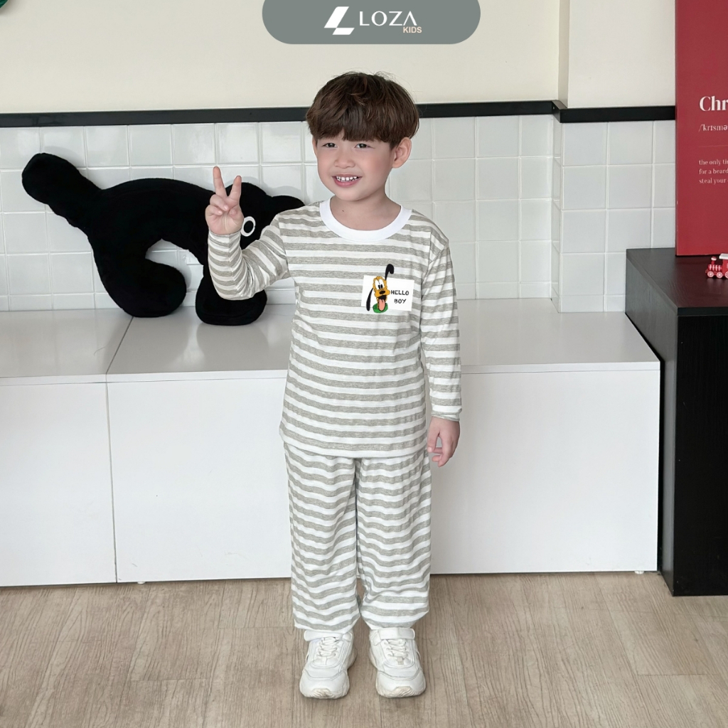 Bộ Thu - Đông kẻ bé trai in hình Pluto - Loza Kids TK550_thumbnail_7