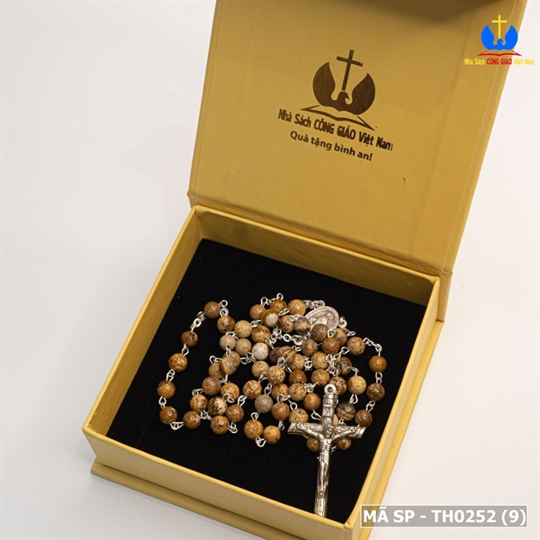 Chuỗi tràng hạt Mân côi 50 đá Itay (màu nâu nhạt)_thumbnail_2