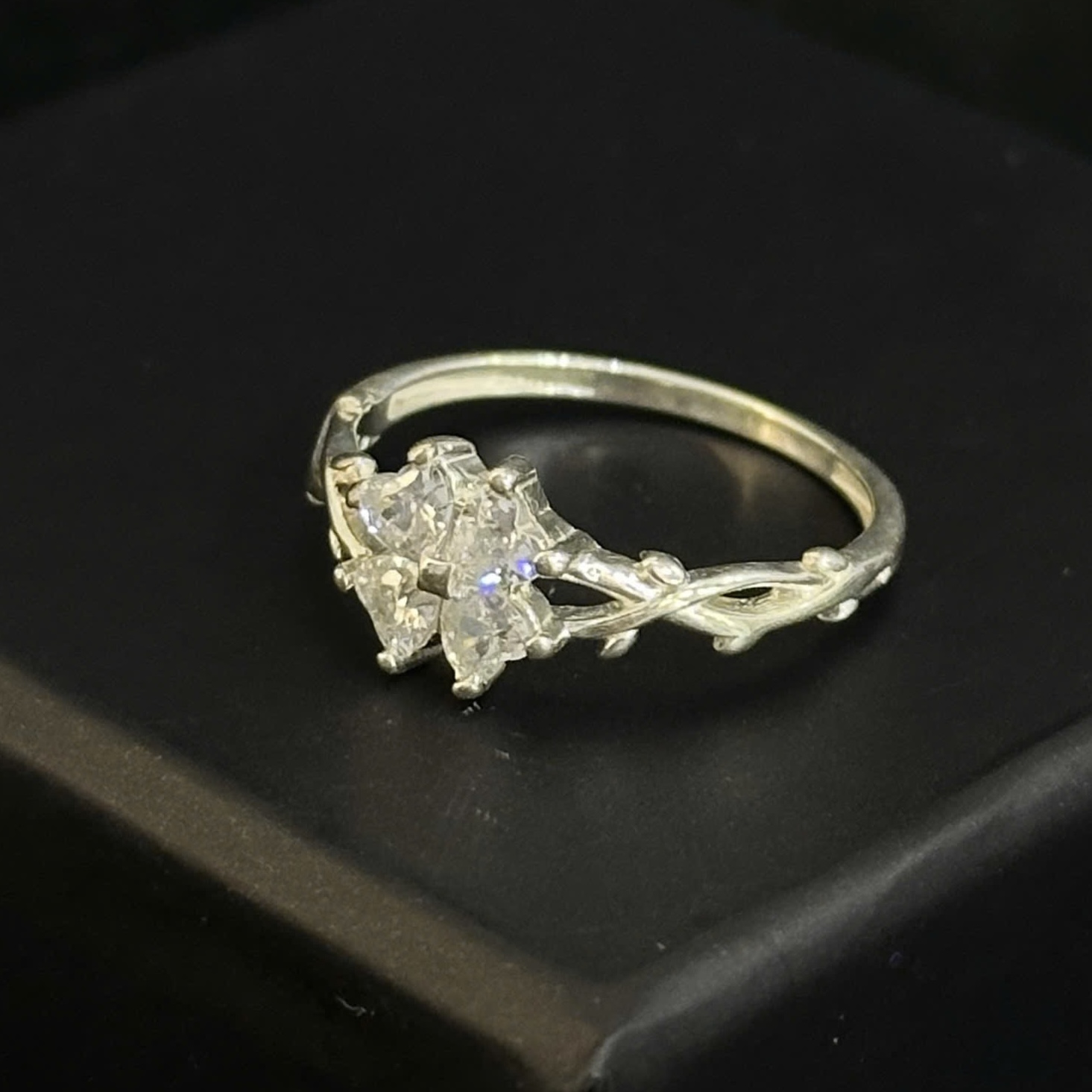 nhẫn kiểu bạc xi kim cỏ 4 lá size 6_thumbnail_3