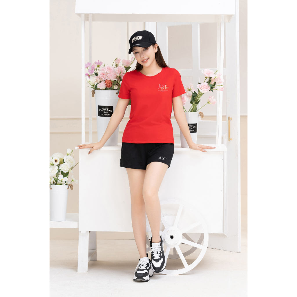 [Form Vừa] Bộ đồ nữ in chữ Just for you - Set cộc tay mặc nhà/ đi chơi LOZA VP337_thumbnail_2