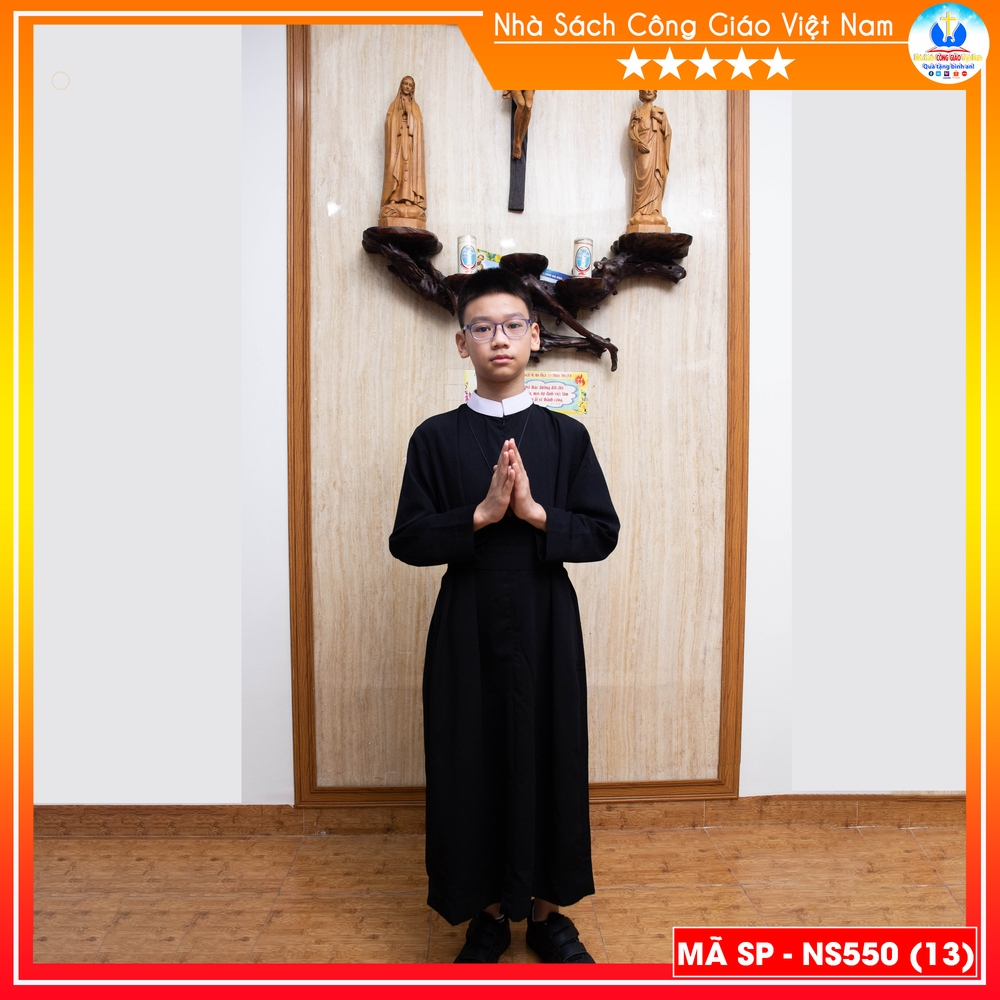 Bộ áo dòng nhí dành cho thiếu nhi (may theo yêu cầu) - Cổ võ ơn gọi NS550_thumbnail_4