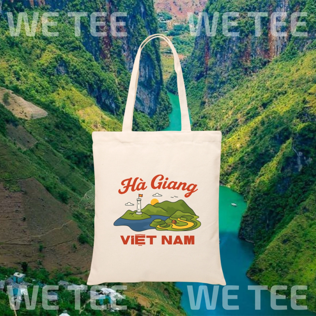 Túi tote vải canvas du lịch Việt Nam có khoá kéo và ngăn phụ, đi chơi du lịch - 𝐖𝐞 𝐓𝐞𝐞 TOTE09_thumbnail_17