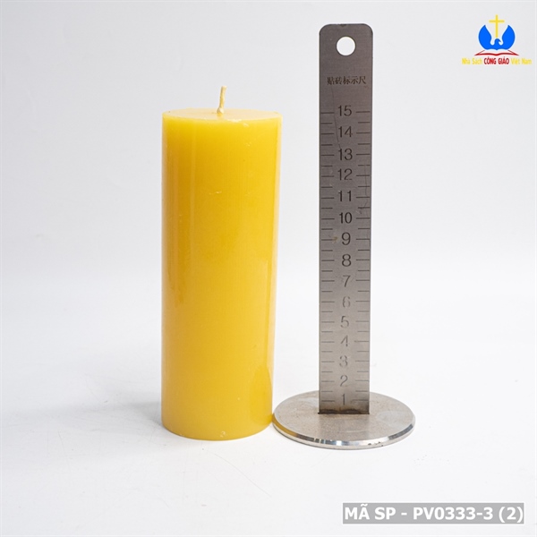 Nến trụ màu vàng 15cm Vivian_thumbnail_1