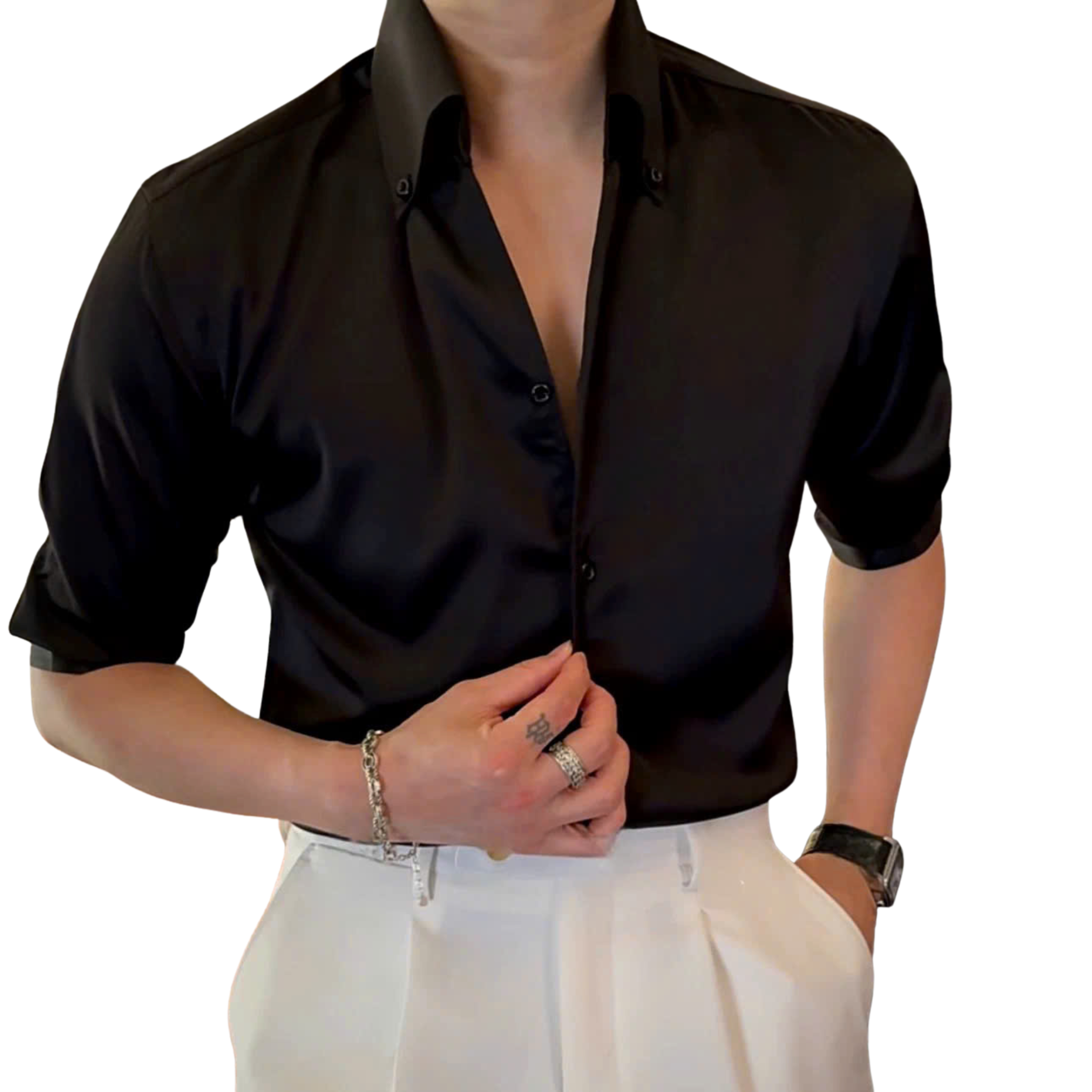 Áo Sơ Mi Riviera Cổ Button-Down Tay Lỡ