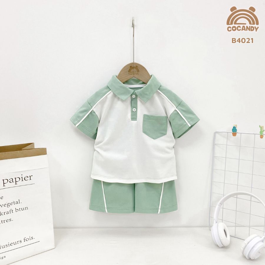 Bộ cộc XANH MINT phối trắng cổ bẻ_thumbnail_0