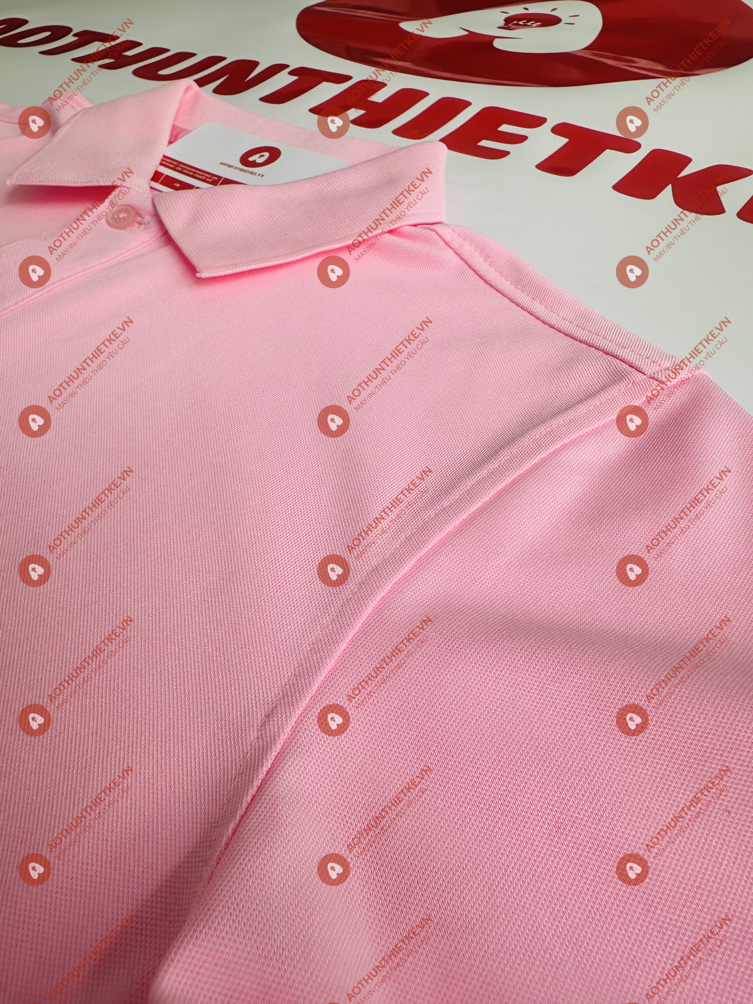 Áo Đồng Phục Polo Basic Hồng Phấn_thumbnail_1