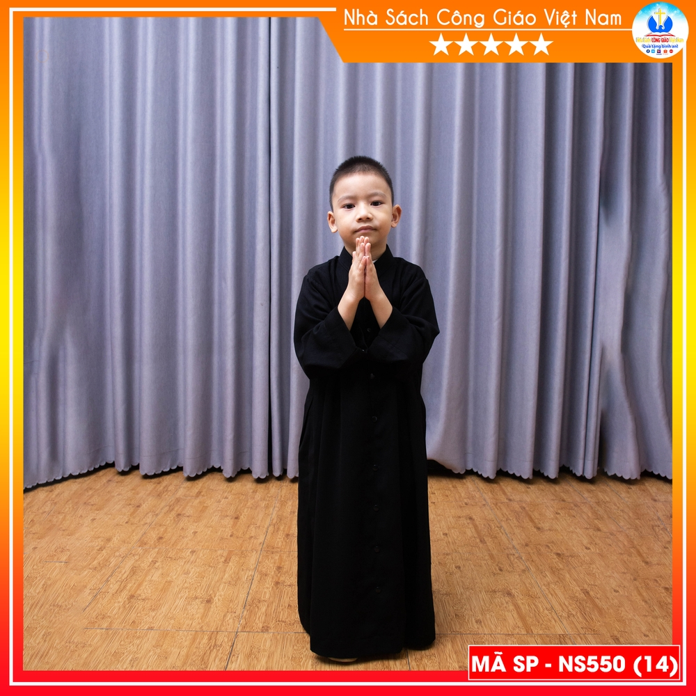 Bộ áo dòng nhí dành cho thiếu nhi (may theo yêu cầu) - Cổ võ ơn gọi NS550_thumbnail_3