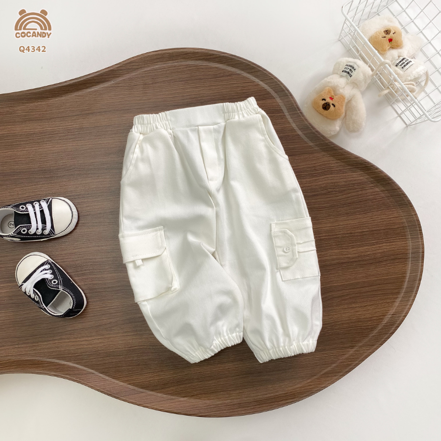 Quần dài kaki TRẮNG túi hộp bo gấu_thumbnail_1