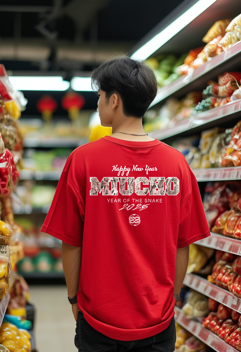 Áo phông tết form rộng cổ tròn vải cotton 4c co giãn thoáng mát 1825 Miucho Iconic in typography_thumbnail_6
