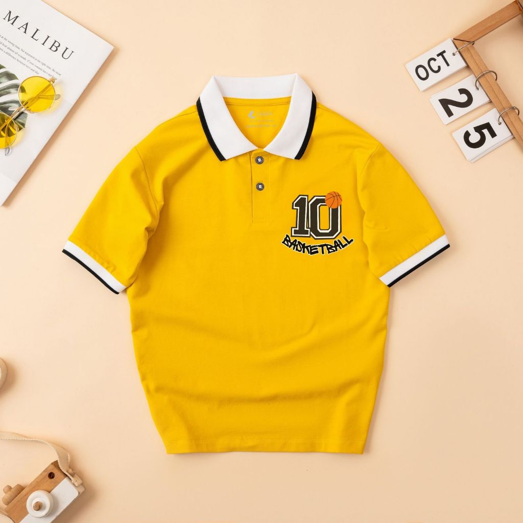 Áo Polo bé trai in hình '10 Basketball' - Loza Kids PY3052_thumbnail_3