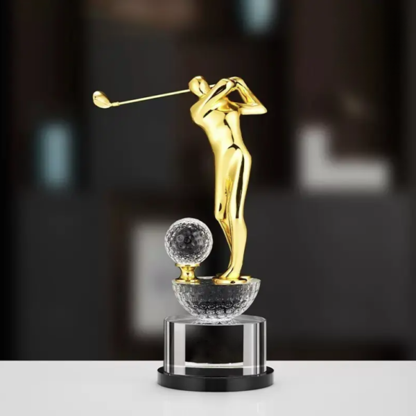 Cúp golf thể thao mix kim loại