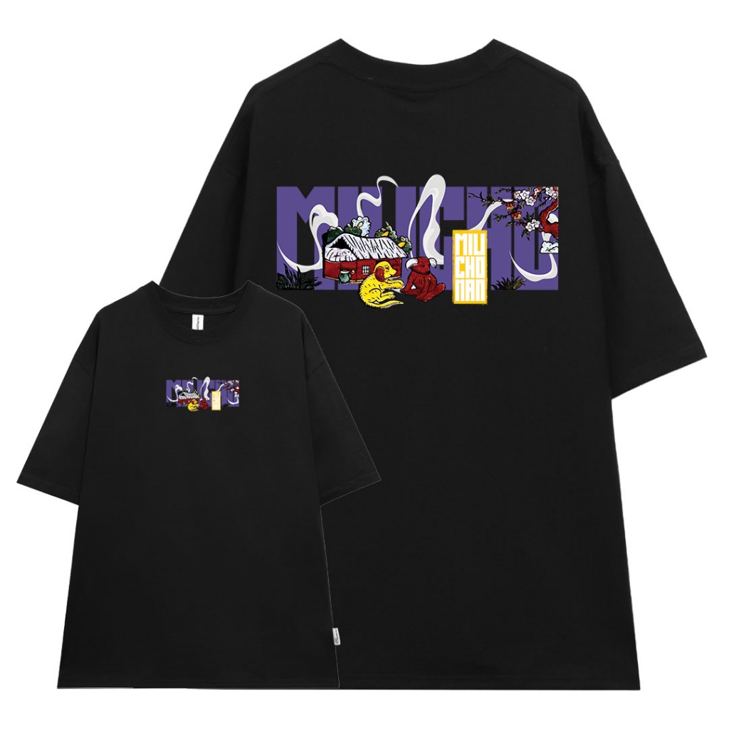 Áo thun nam form rộng 12 con giáp tuổi Tuất ( tuổi Chó) ATD448 Miucho Man cotton cổ tròn ingraphic_thumbnail_6