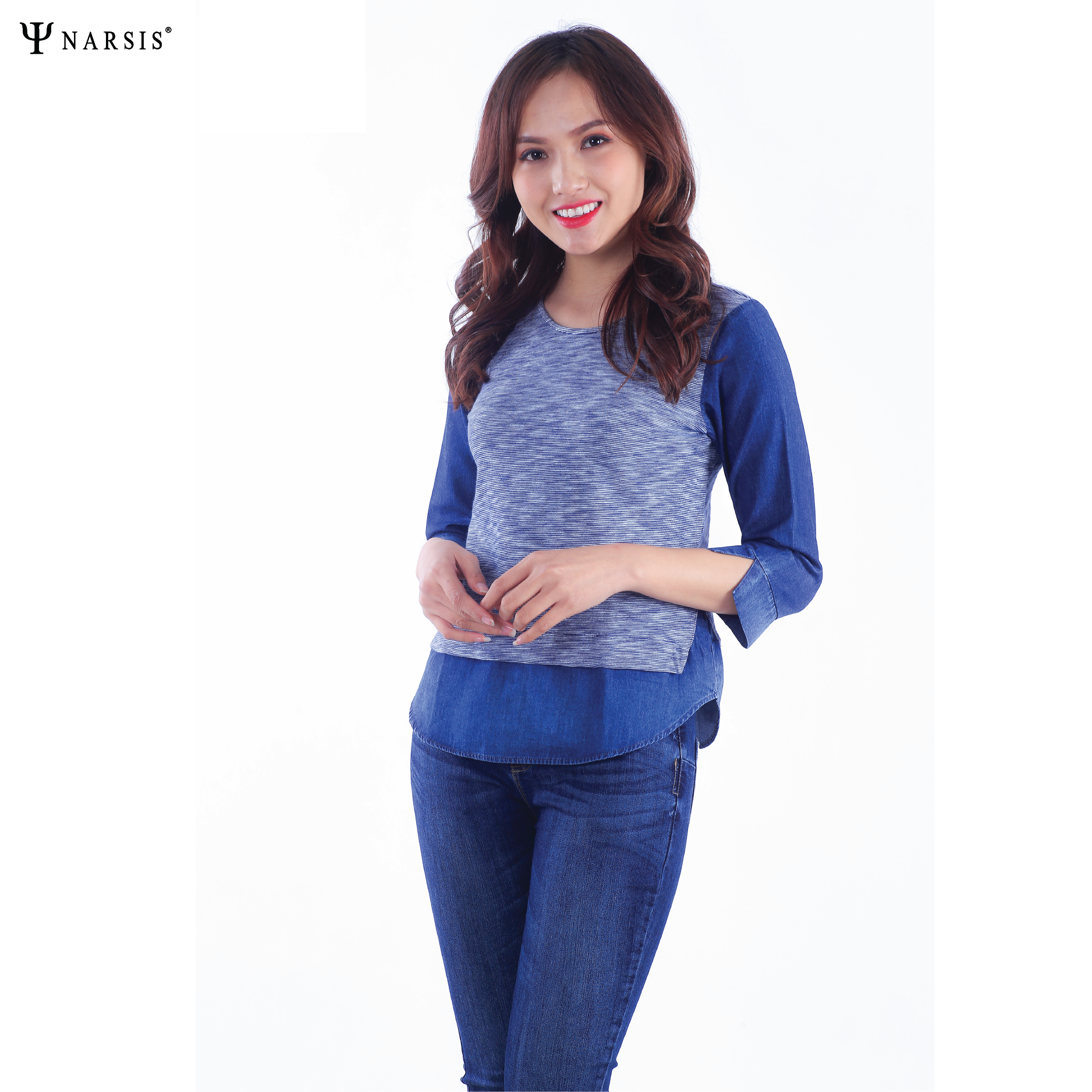 ÁO NỮ KIỂU L7055 NARSIS CHẤT LIỆU THOÁNG MÁT, DỄ CHỊU, THOẢI MÁI CẢ NGÀY, DỄ VẬN ĐỘNG