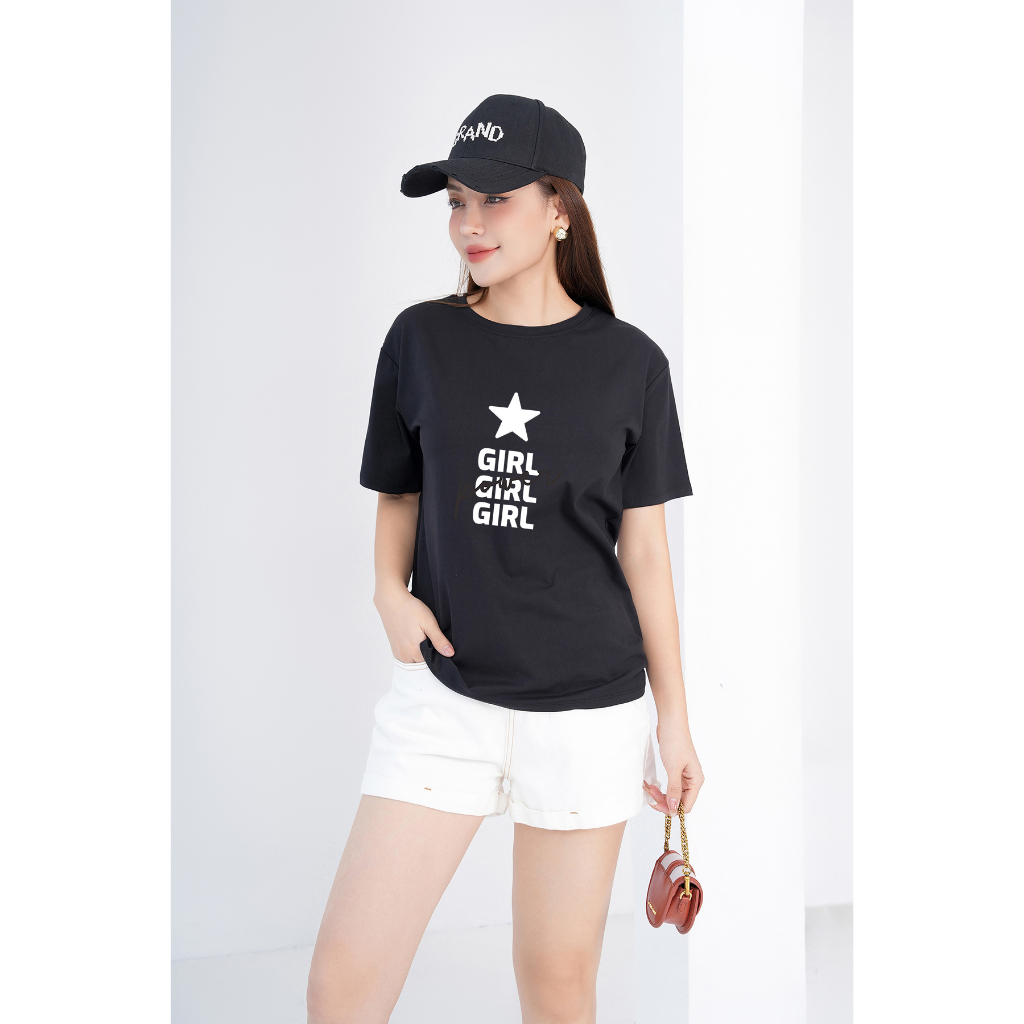 [Form Rộng] Áo thun nữ form rộng in chữ GIRL - Áo phông nữ Loza RT6278_thumbnail_0