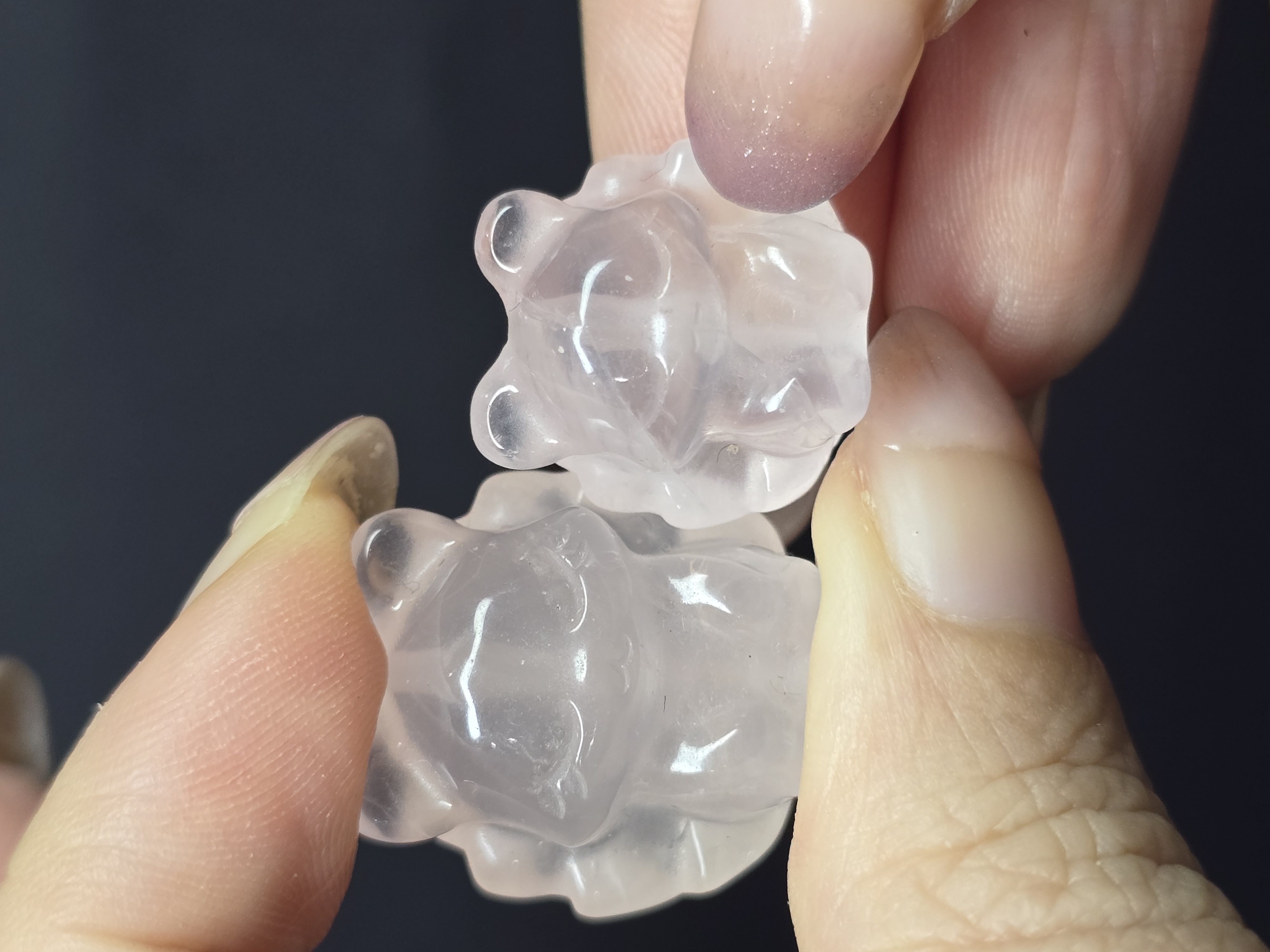 Charm Hạt Lẻ Thạch Anh Hồng - Hồ Ly Cửu Vỹ Cả Khối (Đã Xỏ Lỗ - Bán Lẻ 1 Viên)_thumbnail_7