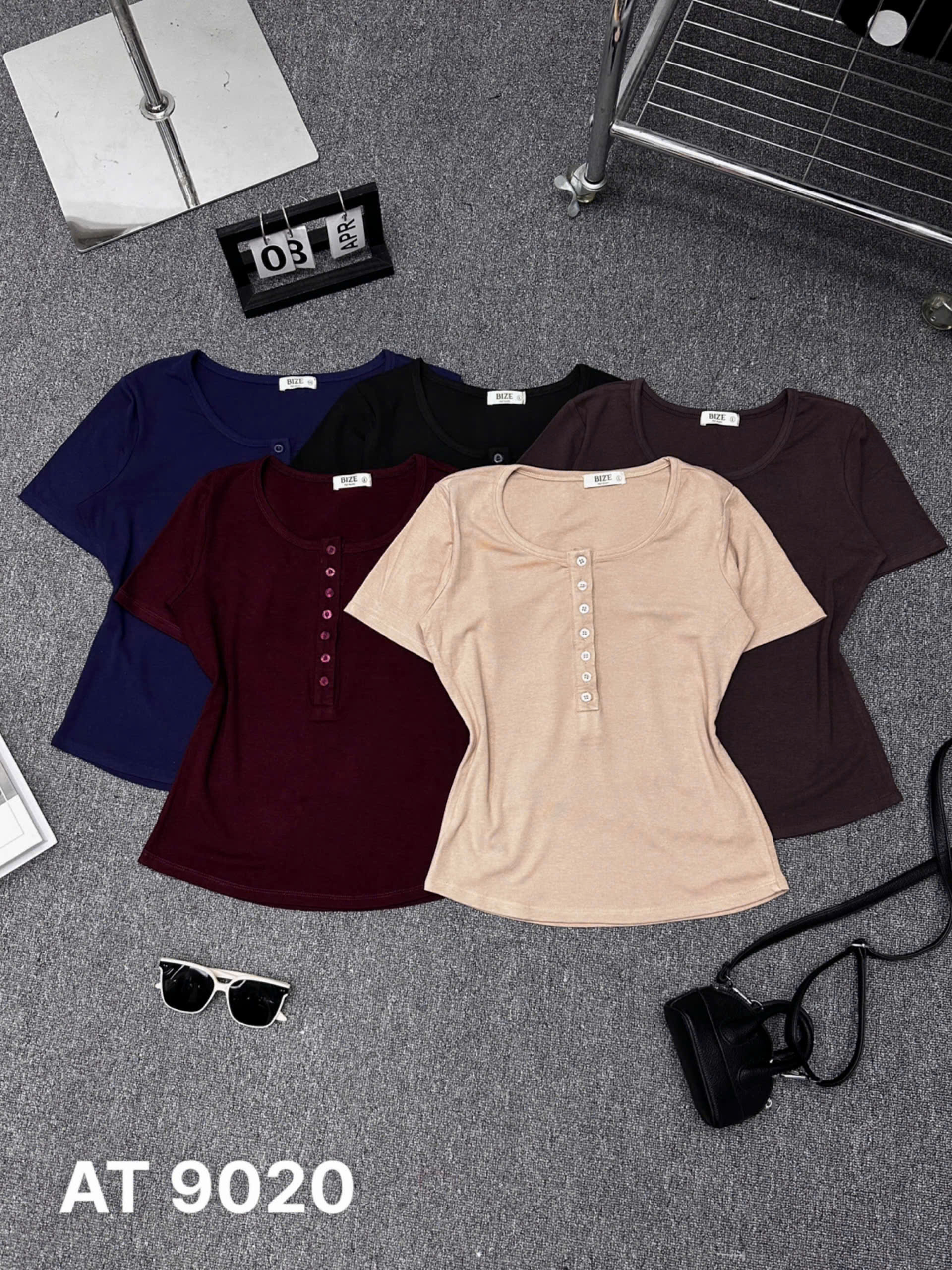 Áo thun tay ngắn phối nút kiểu bigsize AT9020 dành cho nàng béo mập từ 55-90kg_thumbnail_2