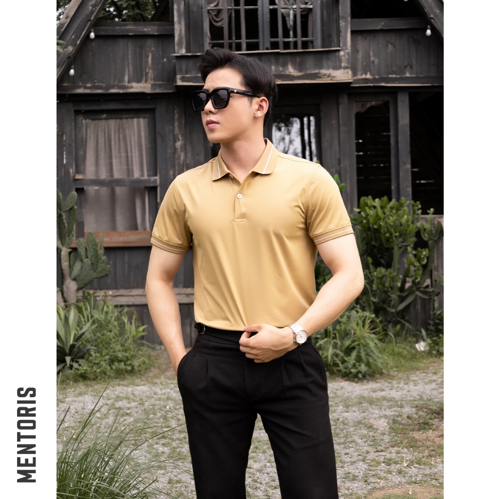 Áo Polo Nam Mentoris, Mẫu Sọc Cao Cấp, bản Polo Premium Basic,  Dễ Phối Đồ, Mẫu Mới Nhất 2023 MPL30