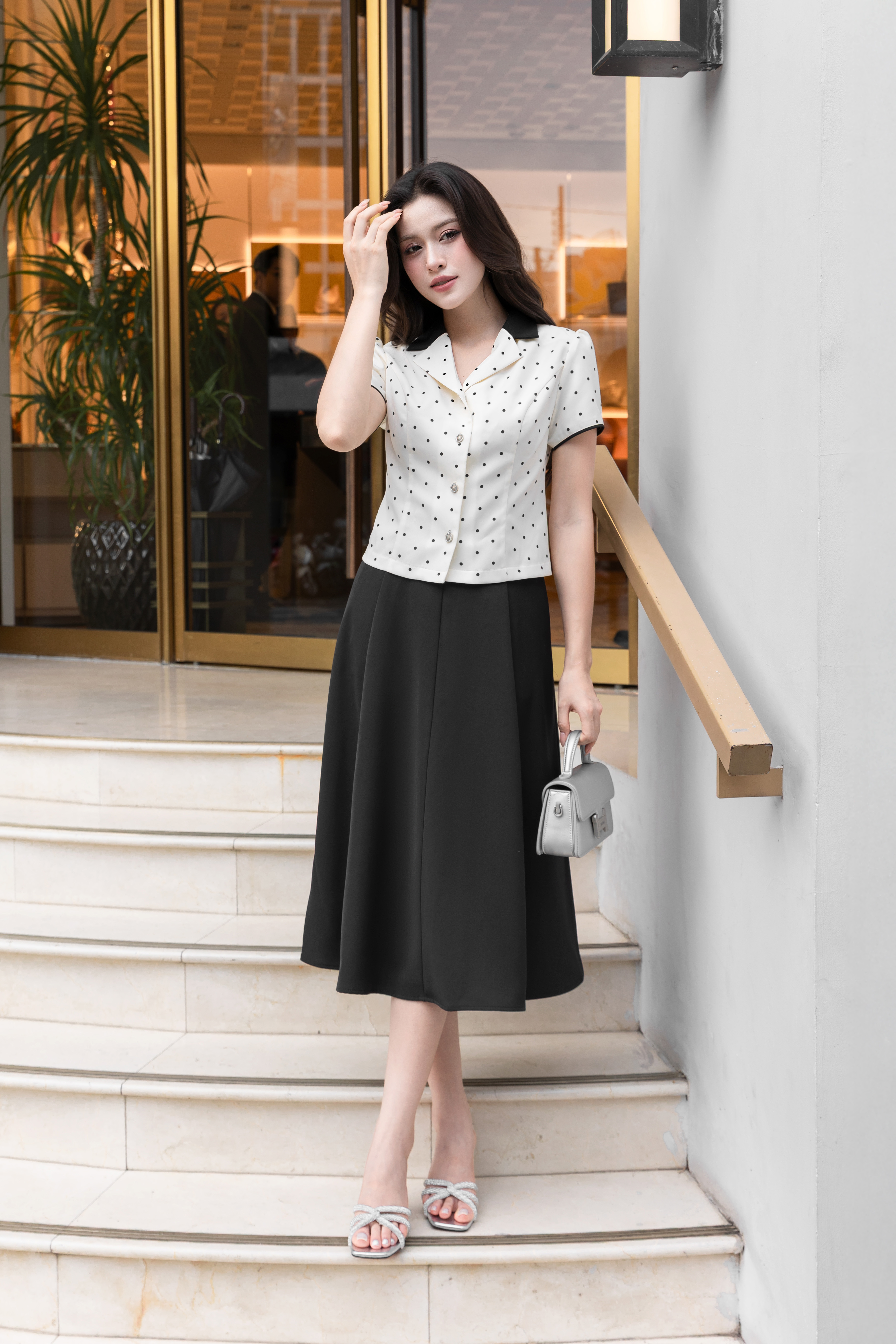 Áo sơ mi ký giả chấm bi A4212_thumbnail_3