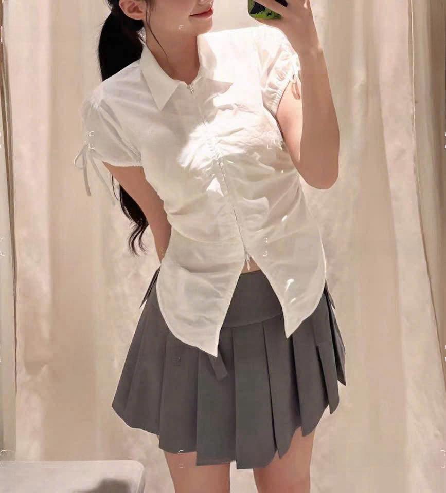 E245 CHÂN VÁY XÁM DẬP LI KÈM BELT ZR_thumbnail_4