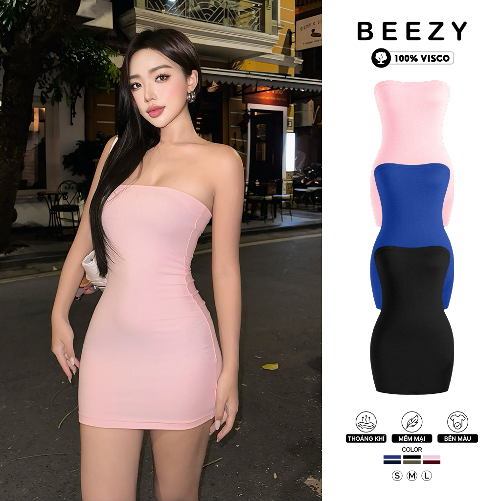 Đầm ôm body form ngắn sexy DO00043 siêu tôn dáng Beezy vải visco thoáng mát mềm mại