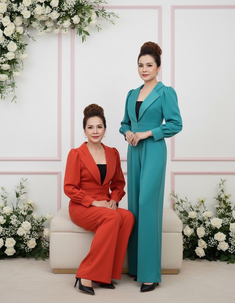 Jumpsuit cổ Sam tay bồng (Kèm Bra)